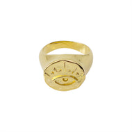 Evil Eye Signet Ring